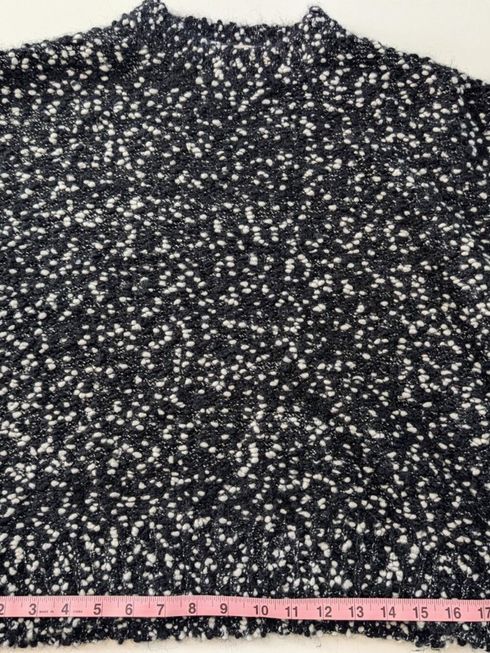 Sezane Juliette Jumper Black & White Speckled Knit Sweater, Size Small - Picture 11 of 12